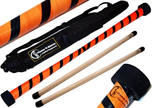 Baton du Diable Set TWIST (Orange/Noir) + Ultra-Grip Silicone Bâtons en bois +Sac de voyage! Bâtons de Diable, Bâtons de Jonglage!