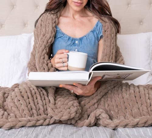 SAMIAH LUXE Chunky Knit Blanket Throw 50x70',...