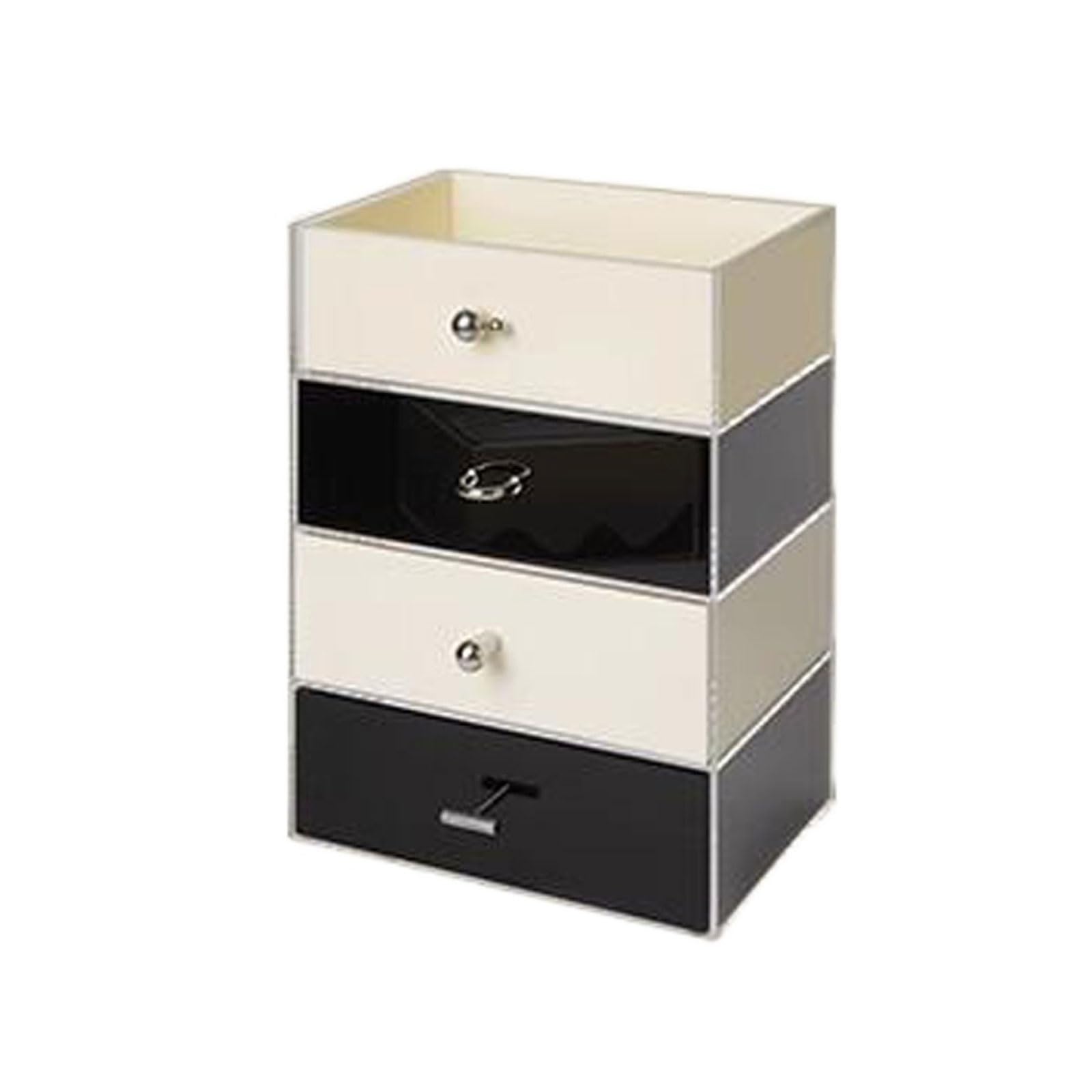 Z4T8M2K6G5 Skincare Organiser Multi-Function Make Up Case Dustproof Cosmetic Storage Box with 3 Drawers, Cosmetics Organizer Skin Care Products Jewelry Finishing for Bedroom Bathroom Desktop