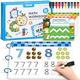JoyCat Math Game Book - Preschool Learning Activity for Kids Ages 3-5, Number Tracing Workbooks, Math Learning Tools, Travel Cars Activities, Educational Gift Toys for Girls and Boys Ages 4-8