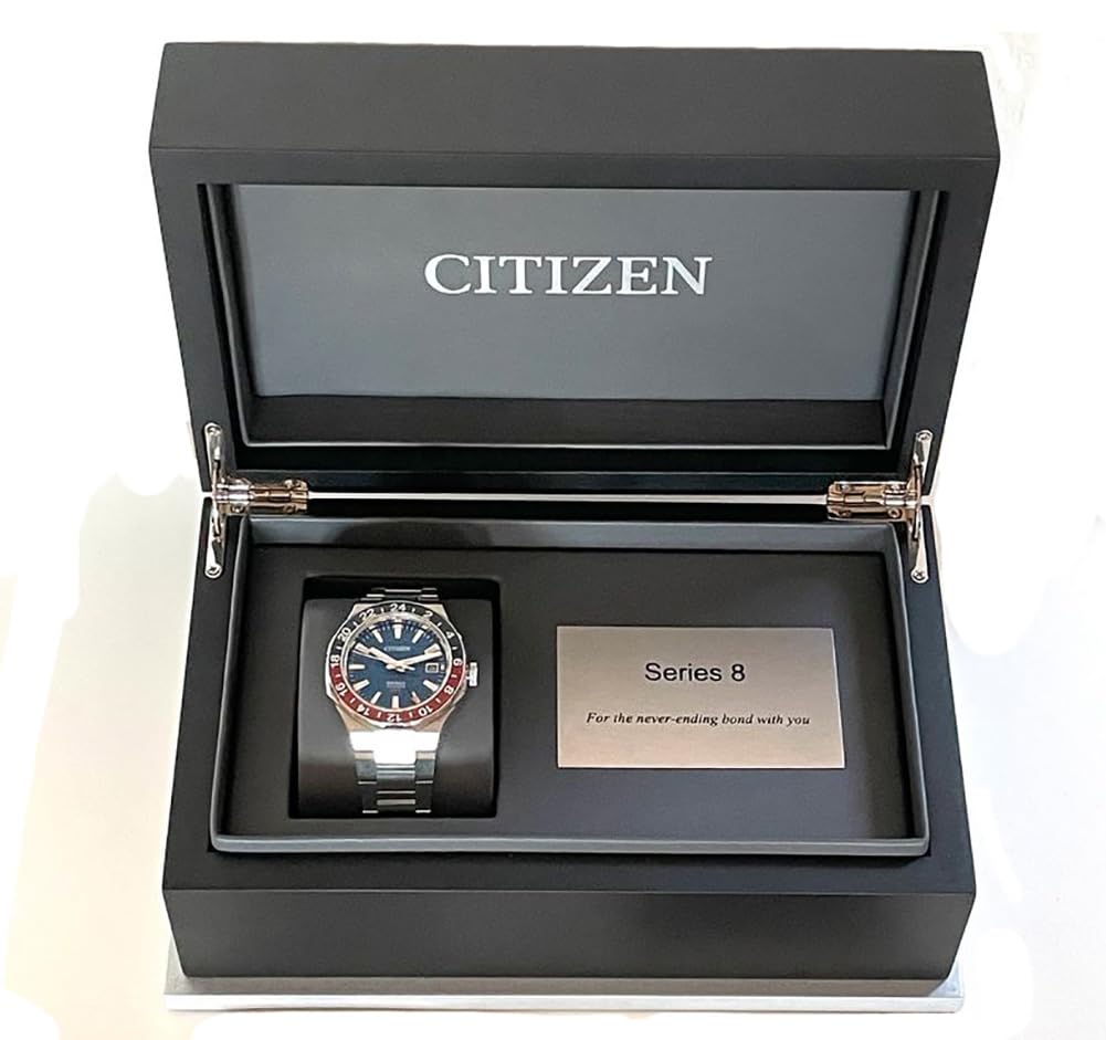 Citizen Herren Analog Automatik Armbanduhr Series 8 GMT