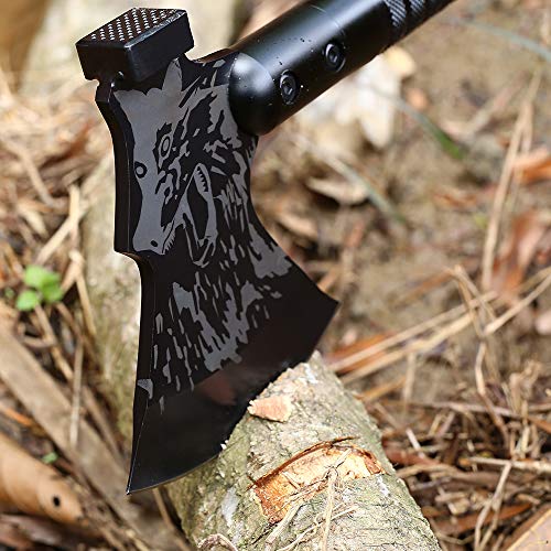 LIANTRAL Survival Camping Axe, Folding Tactical Axe Hatchet with Hammer