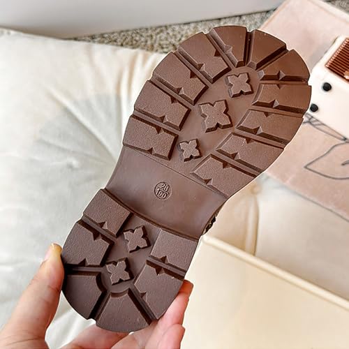 IWIHMIV Little Girl Ankle Boots Comfortable Short Boots Fashion Non Slip Round Toe Short Booties with Side Zipper3