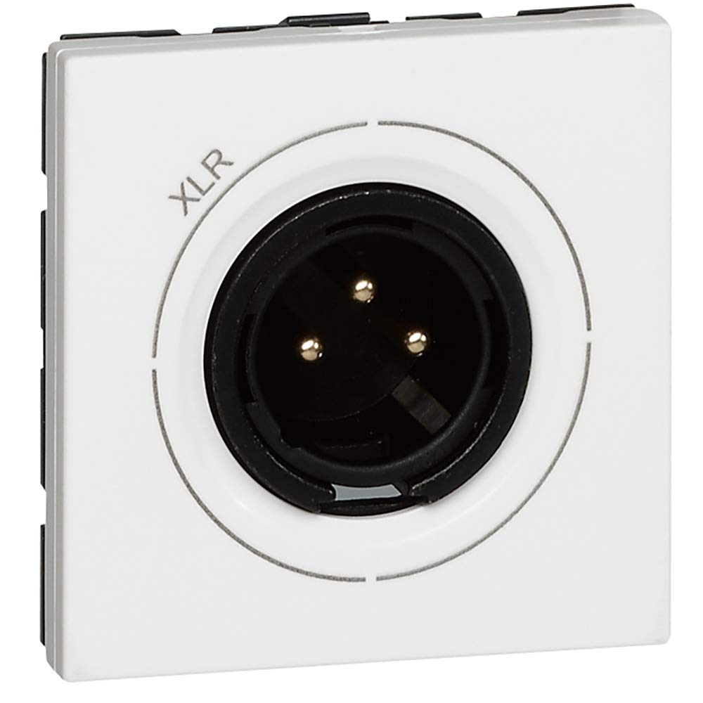 Conector XLR para estudio Legrand Mosaic 078756 blanco de 2M 2