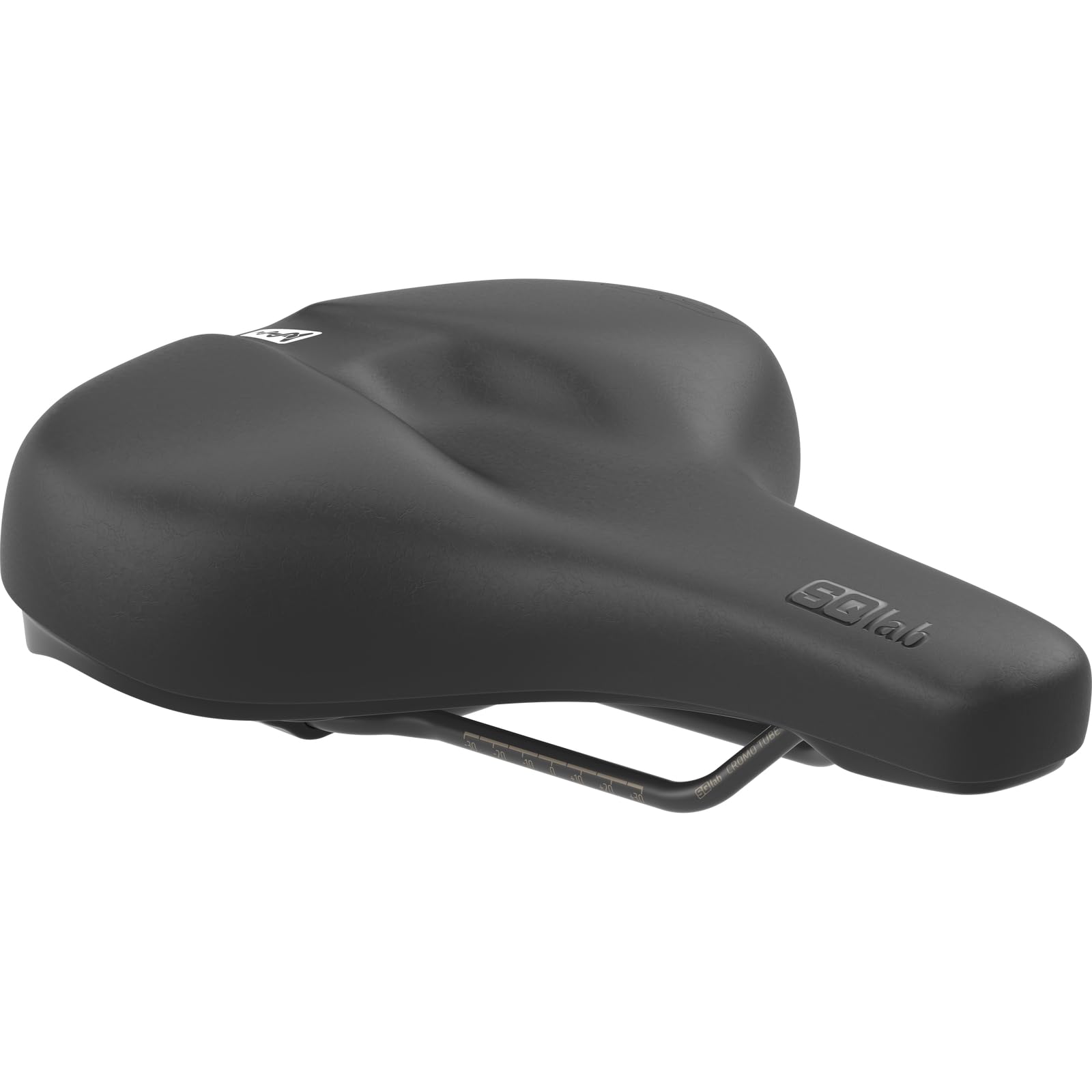 SQlab 621 M-D Active 2.1 Bicycle Saddle - CrMo Rails, City & Commuter Bike, Maximum Pressure Relief & Pressure Distribution, Innovative Active System for Upright & Forward Bends, Lightweight Synthetic