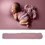 Sren Baby Wrap, Accesorios de fotografía Profesionales para recién Nacidos para sesiones fotográficas(Lotus Root Pink (Wrapped in Cloth))