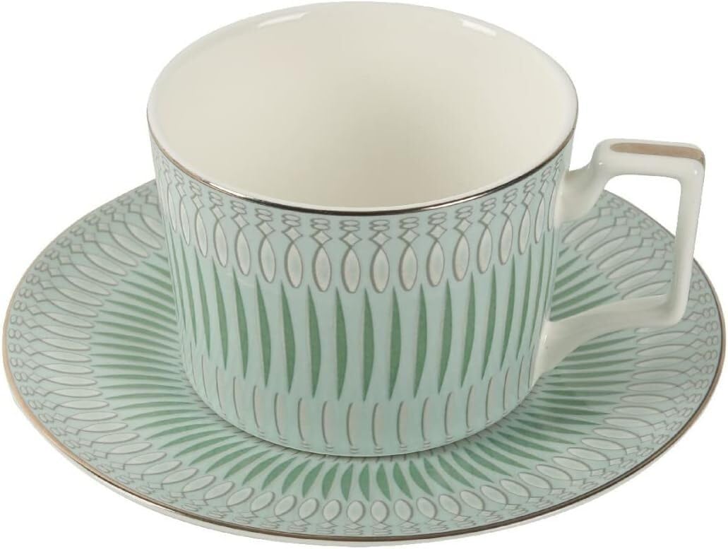 Zestaw filiżanek i spodków, zestaw filiżanek do po Zestaw ceramicznych filiżanek do kawy i spodków Zestaw kubków do kawy i spodków z różowej muszli, perłowej ceramiki, Kubek na sok mleczny Talerz Urod