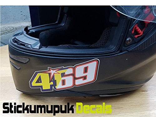 469 Nicky Hayden Sticker Superbike MotoGP Mugello Tribute Helm/auto Motorfiets maat 130mm - kleur Gedrukt Vinyl Auto… - Afbeelding 4