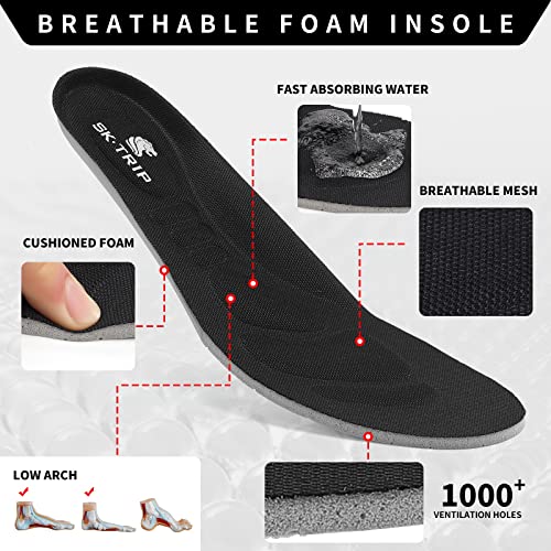 SK&middot;TRIP Women's Walking Shoes Lightweight Breathable Flying Woven Mesh Upper Casual Jogging Shoes Ladies Tennis Shoes Workout Footwear Gym Sneakers for Women Allblack