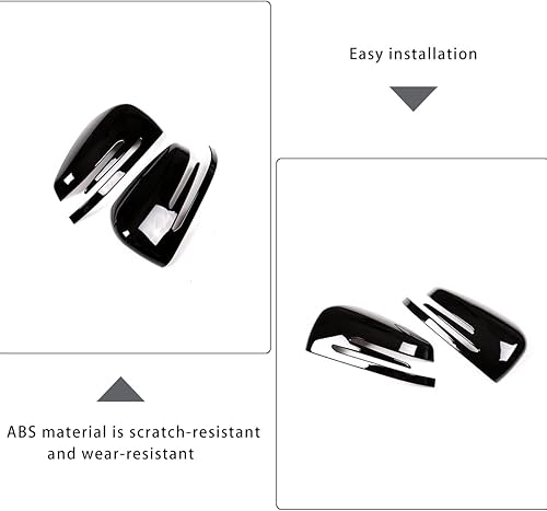 Miniatura 8 de Para Mercedes Benz A CLA GLA GLK Class W176 W117 X156 X204 2014-2017 piano negro retrovisor lateral cubierta de espejo