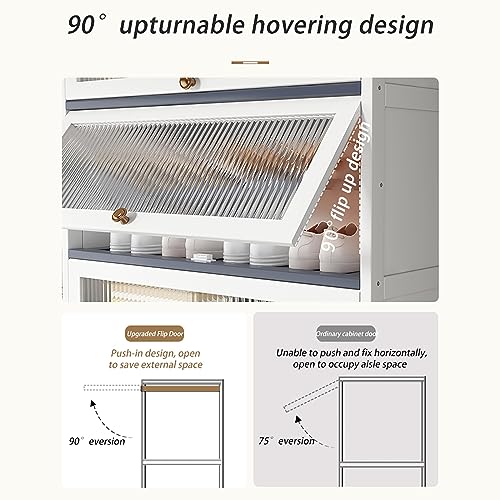 Armoire de rangement à chaussures à 2 niveaux compacte en bois véritable