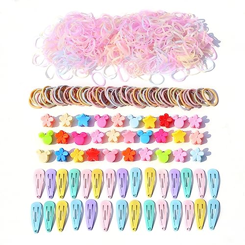 Image of Shining Diva Fashion 74-1220 Pcs Colorful Hair Bands, Hairpins, Ponytail Holders, Flower Clips, BB Clips, Bamboo Knots, Hair Extensions, Headbands for Girls Kids Baby Toddlers | A Box of Multipurpose Girls Hair Accessories Set | Birthday Gift for Girls
