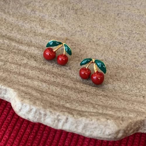 Cherry Earrings Cute Dainty Tiny Fruit Stud Earrings For Women3