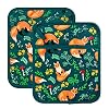 Pot Holders Set of 2 Heat Resistant 480 Kitchen 100 Cotton Comfortable Lining Printing Fox Flower Women Men Home Cooking Baking Microwave BBQ GiftFox Flower