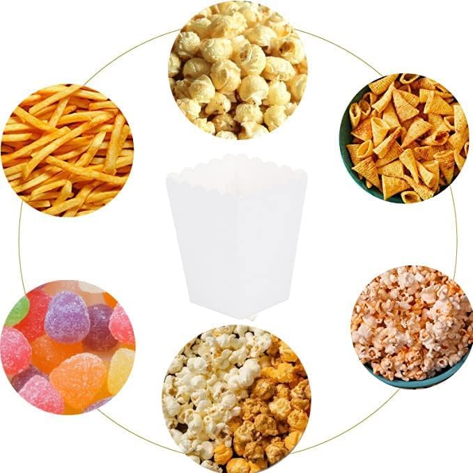 50 Pièces Boîtes À Pop-Corn, Boites À Popcorn Et Bonbons