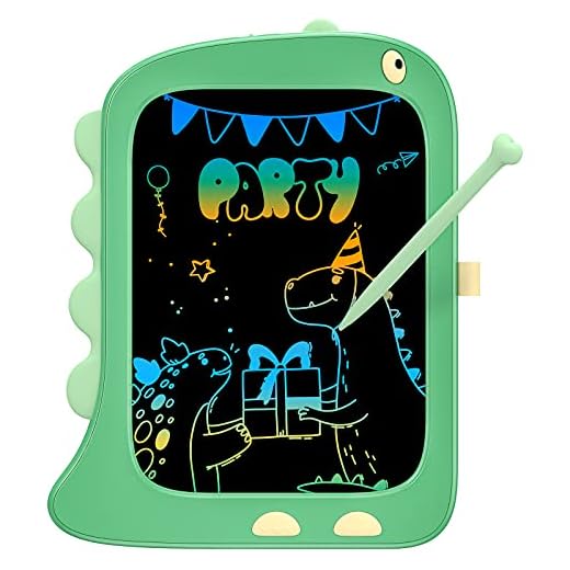 TEKFUN Tablet de Escritura LCD 8,5 Pulgadas, Tablero de Dibujo Pizarra Magnetica Infantils, Dinosaurio Juguetes Regalo Niña Niño de 3 4 5 6 Años Niños (Verde)