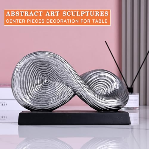 Escultura Moderna Símbolo Infinito Abstracto en Resina miniatura 7