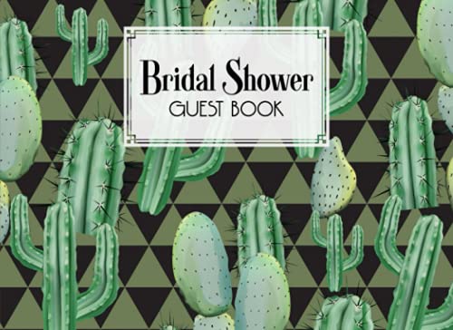 Bridal Shower Guest Book: Bridal Shower Guest Book Cactus Cover, Wedding Bridal Shower Guest Book by Irma Reimann | 150 Pages, Size 8.25
