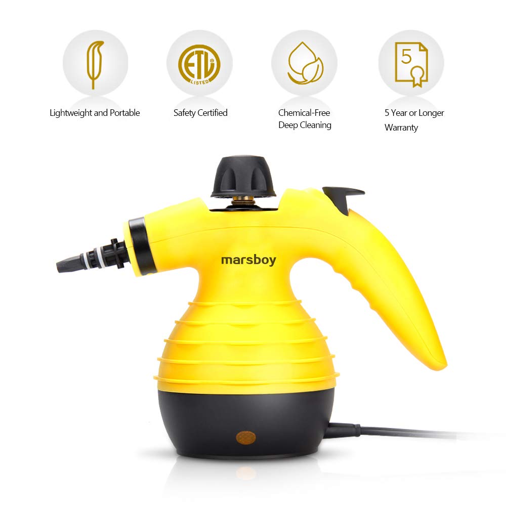 marsboy Unknown Temperature/High Pressure, Powerful Removes Stains/Grease/Mold from Bathroom, Kitchen-Kill Bacteria Without Chemical Agent, Auto Heat Controller, Yellow-01