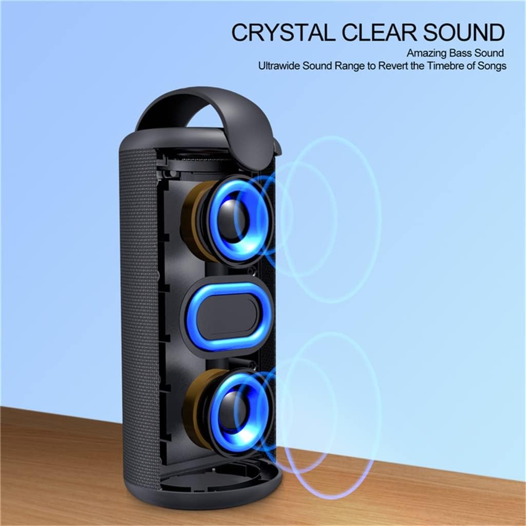 czdyuf speaker portable outdoor loudspeaker mini column 3d 10w stereo music surround support fm tf card