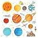 DECOWALL DW-1501S The Solar System Kids Wall Stickers Wall Decals Peel and Stick Removable Wall Stickers for Kids Nursery Bedroom Living Room (Medium)