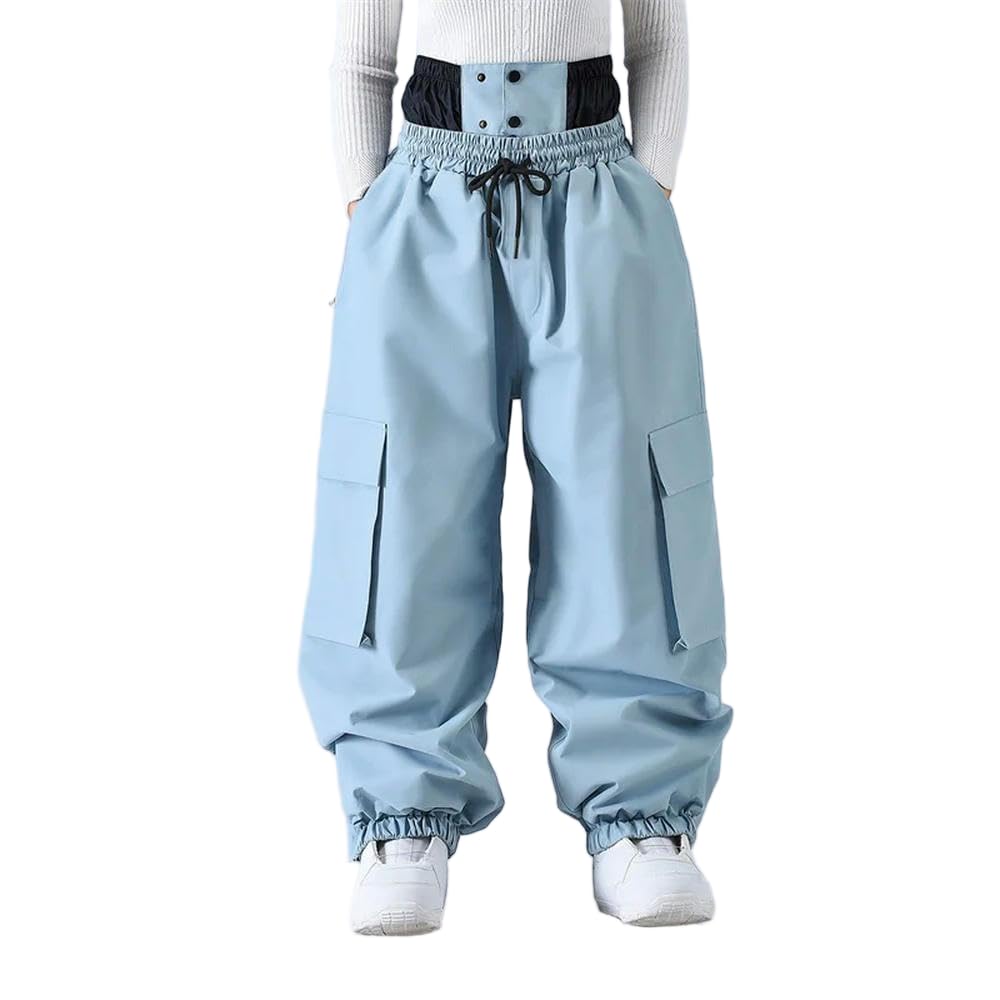 JCVBN - Baberos de esquí holgados para hombre y mujer, pantalones de snowboard, pantalones de snowboard