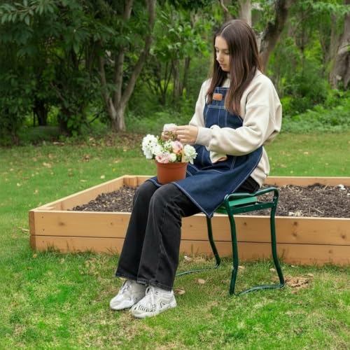 Image of Backyard Expressions Garden Kneeler - Multi-Functional Gardening Seat and Kneeler