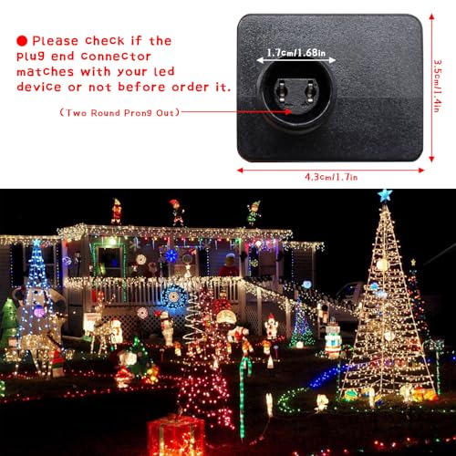 Image of 24V 6W LED Power Supply Low Voltage LED Transformer Class 2 Power Supply Waterproof IP44 Seasonal Use LED Driver US Plug LED Adapter for String Light, Projector Light, Lawn Lamp (1)