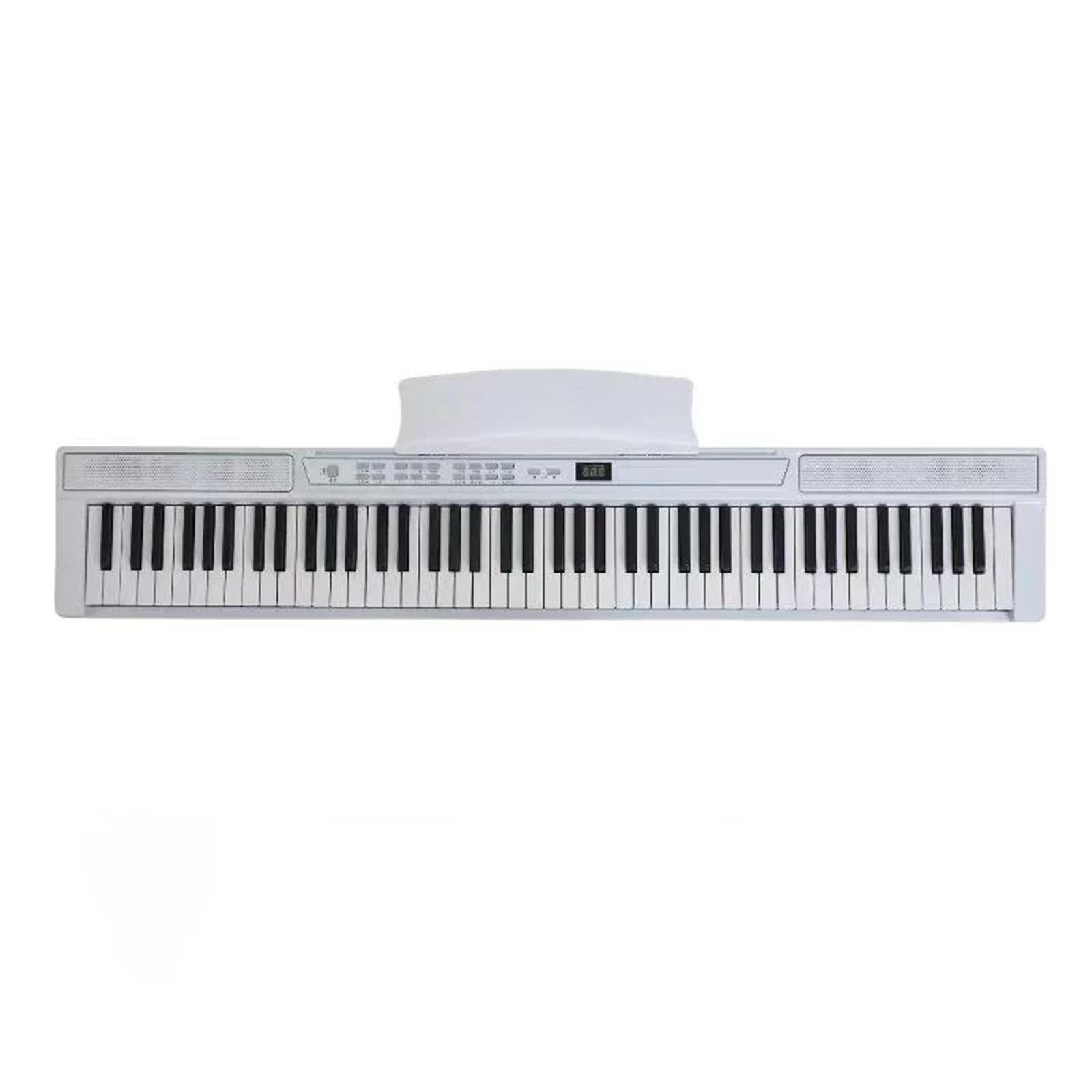 Profesjonalne Pianino Elektroniczne 88 Klawiszowe Pianino Elektroniczne Przenośne Profesjonalne Instrumenty Klawiszowe Dla Dorosłych Początkujących Muzyka(White)