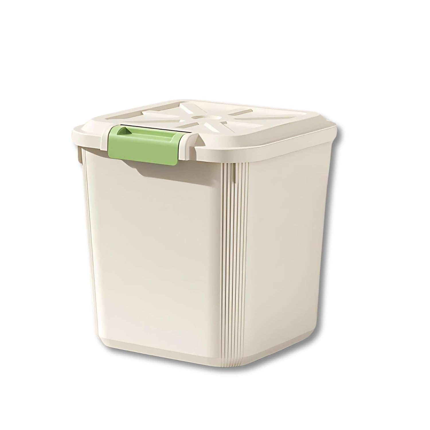 Ash & Roh Large Plastic Storage Bin with Lid and Wheels, Airtight Rolling Container for Pet Food, Grains, Toys, and Pantry Items (6KG - Small)-image-40
