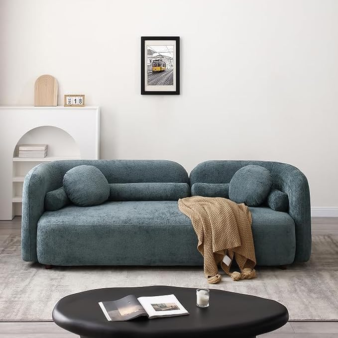 Royal Wood Furnishings/Elma Curved 3 Seater Cloud Sofa Upholstered 3 Seater Sofa Three Seater Sofa for Living Room Hotels & Offices-image-21