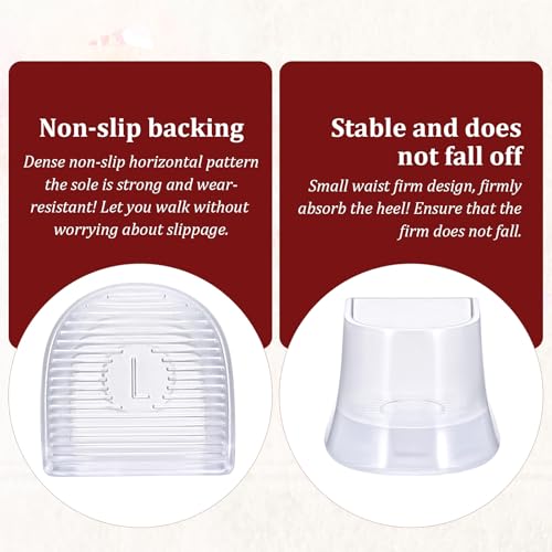 Image of 10 Pairs Heel Caps for High Heels, 5 Sizes Heel Covers for High Heel Shoes Black High Heel Protectors Non-Slip Heel Stoppers