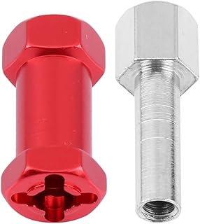 VGEBY RC Hub Adapter, 4pcs 12mm Wheel Hex Hub Extension Adapter Drive Hub Widener Metal Adaptor for RC Vehicle Parts(25mm Red) 12Mm Spacers 12Mm Spacers 12Mm Spacers