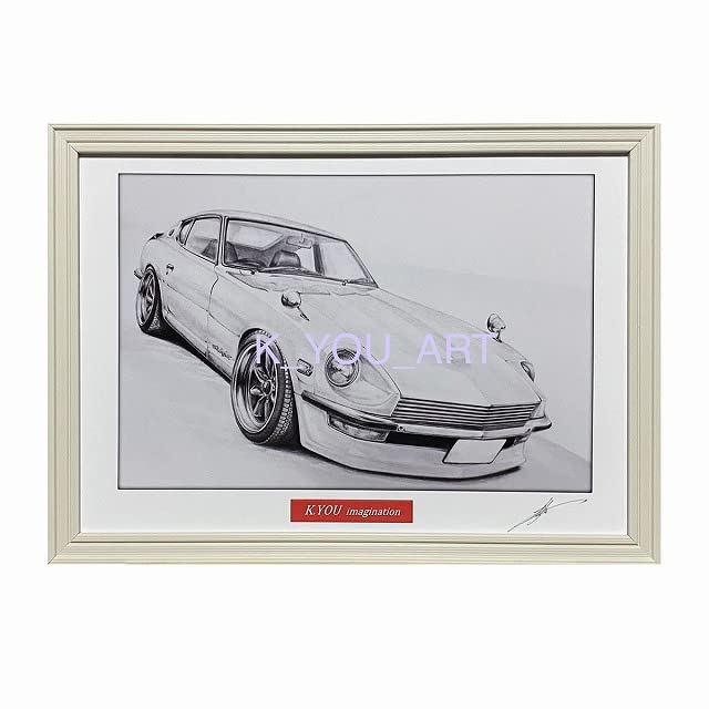 中古 NC-140 フェアレディZ限定版画 直筆サイン額装○作家 平右ヱ門 