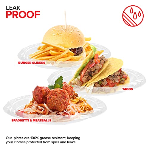 Stock Your Home 6-Inch Clear Plastic Dessert Plates (120 Pack) Flexible Disposable Clear Plates for Dessert & Appetizers, Crystal Clear Small Plates for Parties & Catering, Clear Plastic Party Plates