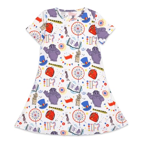 Bellabu Bear IF Movie Girls' Soft Rayon from Bamboo Short Sleeve Pajama Dresses