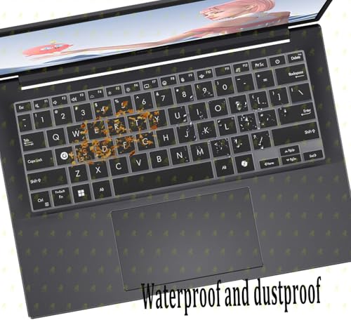 Image of RAYA Silicone Keyboard Cover for ASUS Vivobook S14 Compatible with M3407 /S3407 /M1407 /X1407 /M5406 /S5406 Laptop Models (Black)