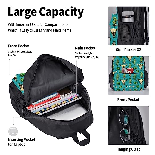 Sac à dos de voyage léger peau de vache résistant avec kit déjeuner