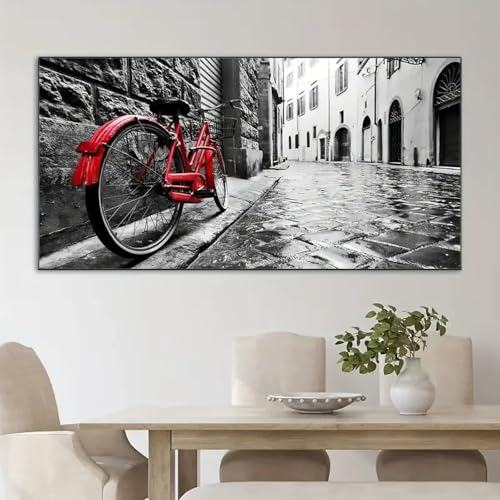 Impression sur toile vélo et ruelle pour une évasion à la maison