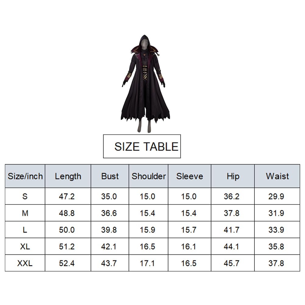 DEXSHUN Cid Kageno Cosplay Anime Disfraz Hombre Uniforme Traje Adulto Juego de rol Halloween Carnaval Fiesta Cosplay Ropa
