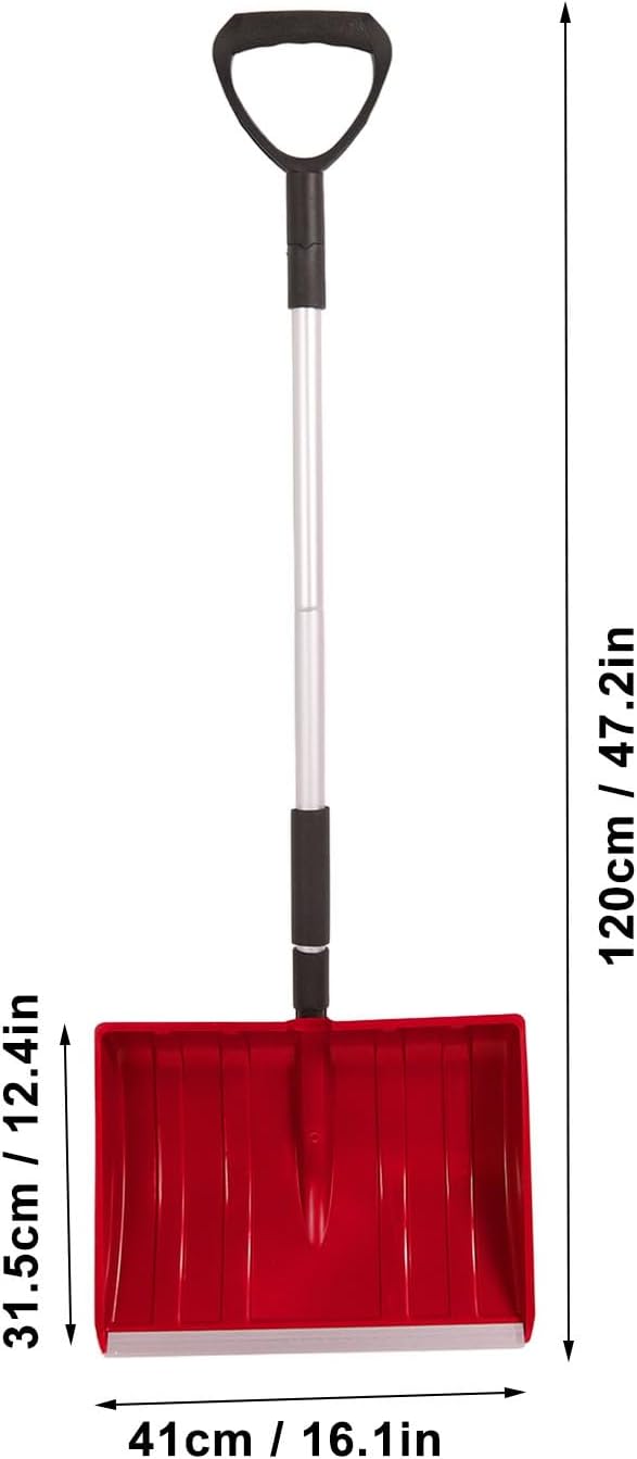 Multi Functional Snow Shovel, Snow Shovel Kit Removal Tools,Detachable Large Capacity Lightweight Portable Outdoor Clean Tool for Car Garden (red)