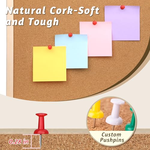 2 Pcs Cork Board, 11.8''x15.7'' Bulletin Board, Wooden Framed Corkboards for Wall, Small Cork Board, Vision Prayer Board Supplies, Picture Boards for Photos, Office, Home Decor, Sc image 7