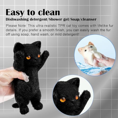 Image of Big Hand Painted Cat Squishy Toys,Large Cute Ultra Soft Kitty Squeeze Fidget Toys for Stress Relief ,Kawaii Squishies Sticky Animal Toys for Adults Kids,Decompression Sensory Balls Toys for Autism