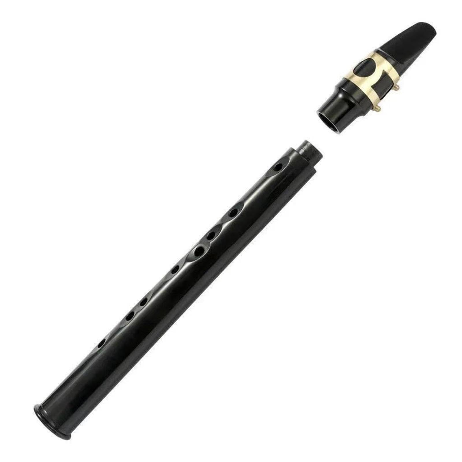 Gralara Saxophone de Poche avec Bec, Anches et étui de Transport. Saxophone Portable de Taille Compacte pour Adultes Amateurs de Musique et Instrumentistes, noir