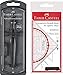 Produktbild Faber-Castell 174530 - Schnellverstellzirkel Stream, Blackstone mit original Geodreieck 14cm (mit Griff) Geometrie Set