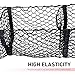 Icyfond Cargo Net for Car, 3 Pocket Cargo Net Trunk Bed Extender, 43.3” x 11.8” Mesh Truck Bed Organizer with Metal Hook Universal for SUV, Car, Pickup Truck Bed, Etc(Black)