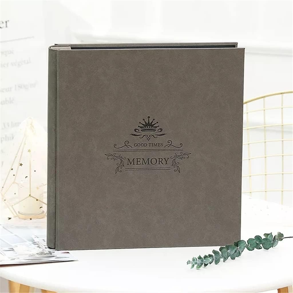 JSEIAJB Large Leather 5 Inch Photo Albums 72 Sheet 144 Sides Scrapbook Wedding Guest Book Memory Book 720 Insert Album(D)