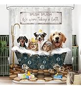 Dog Shower Curtain, Pug, Dog Lover, Kids Shower Curtain, Cute Shower