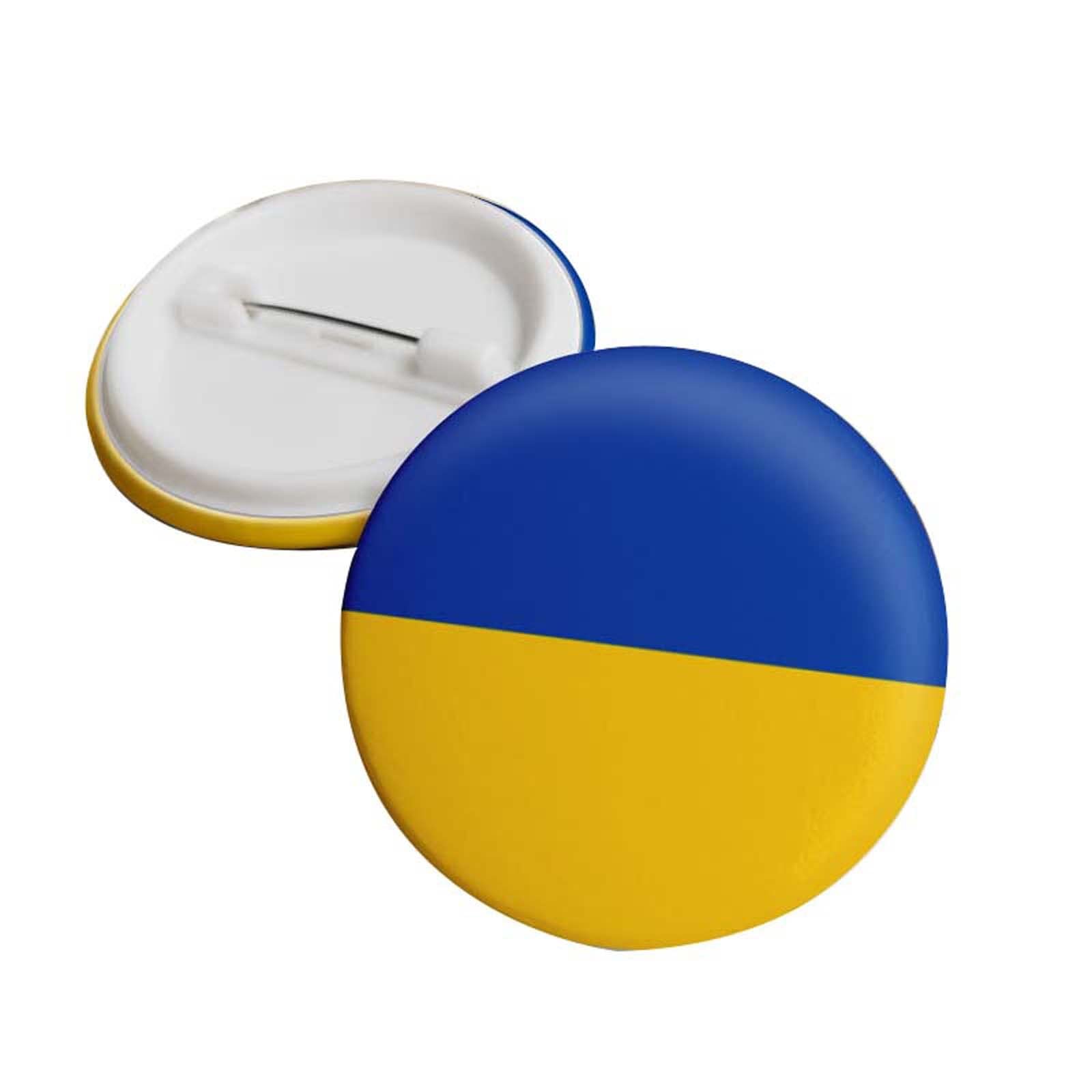 BYYKJ Ukraine Pin, Tinplate Ukraine Badge Flag Brooch, Ukraine Jewelry Souvenirs, for Hats, Backpacks, Shirts 2pcs