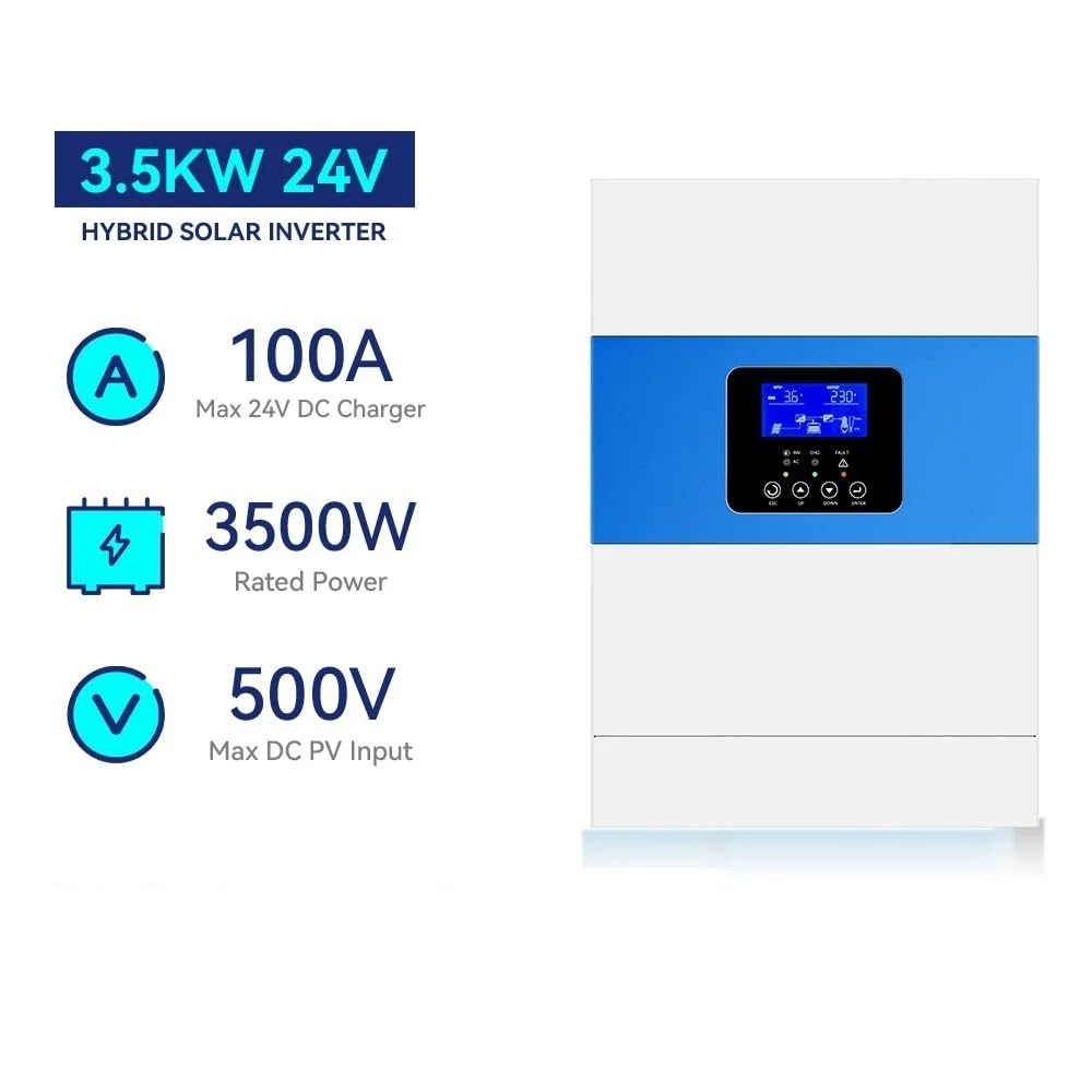 Inversor Solar Híbrido 12 V 24 V 48 V 220 V 500 V CC 160 A MPPT para Inversor Solar Onda Sinusoidal Pura 10.2 KW 8.2 KW 6.2 KW 4.2 KW 3 KW 1 KW Portátil(3.5KW 24V No WiFi)